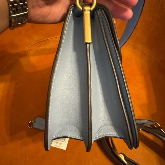 Coach chain tabby shoulder in bluebell and brass. - Picture 6 of 13